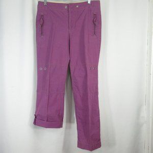 Gap Y2K Baggy Pants Size 8 Parachute Aviator Tech Adjustable Hem Snaps Grommets
